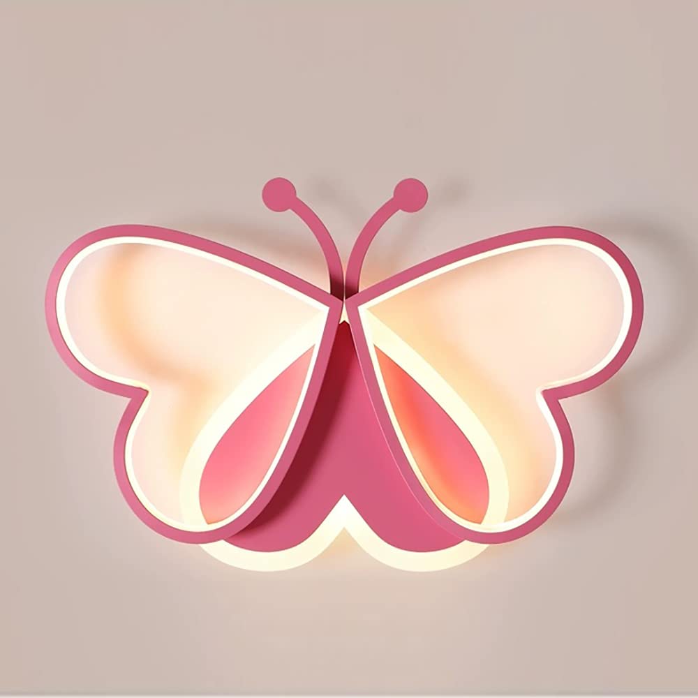 Plafonniers - 90 W - Motif papillon rose