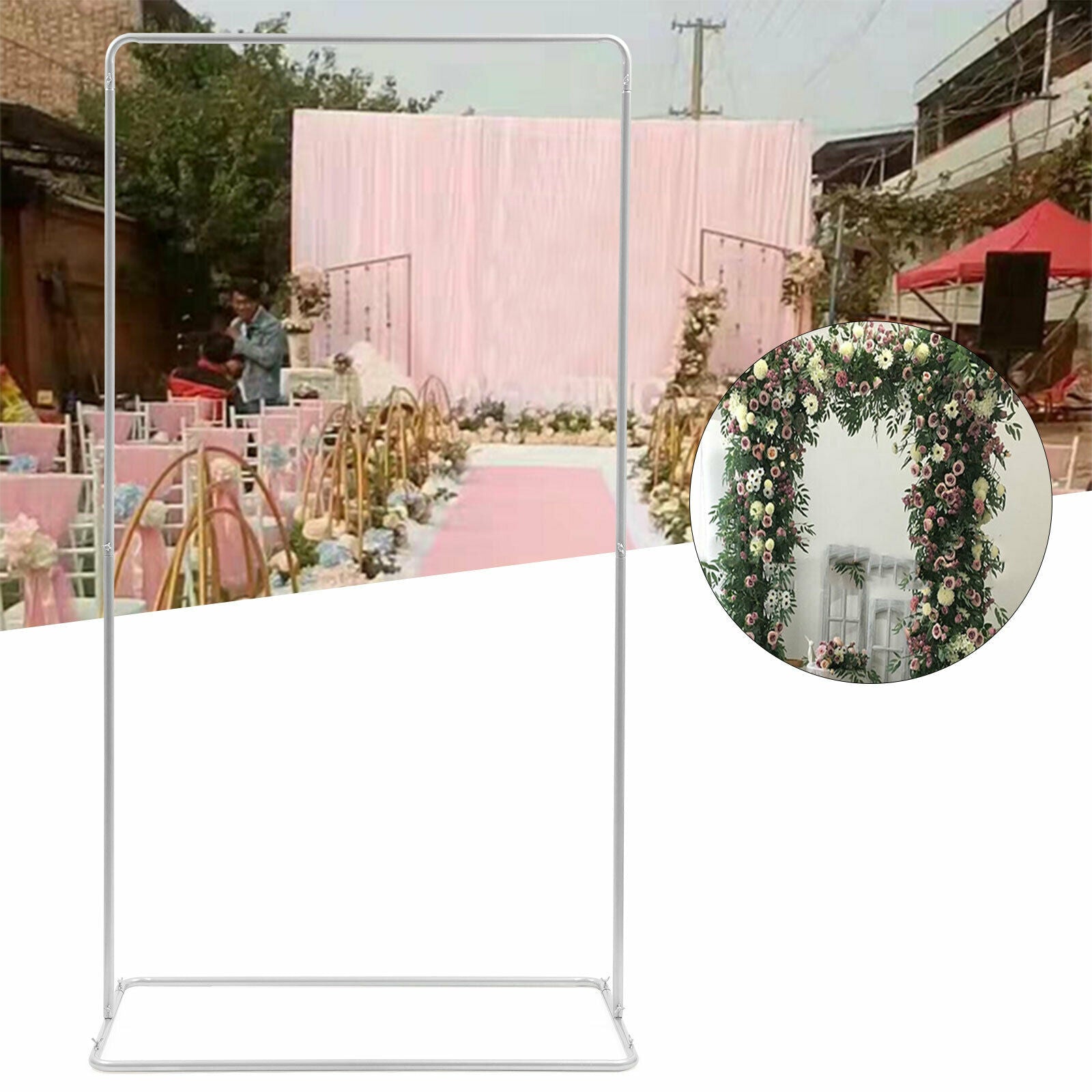 CNCEST Arche de fer - Arche de fleurs pour mariage anniversaire